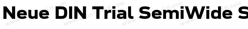 Neue DIN Trial SemiWide SemiBold字体转换